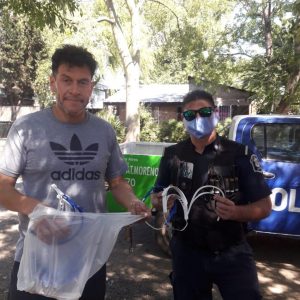 Primer entrega de Oeste Solidario a las fuerzas policiales de Moreno
